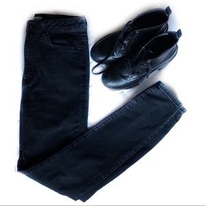 High-Waisted Denim Black Jeans